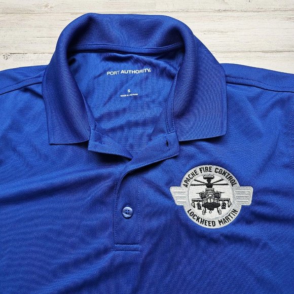 LOCKHEED MARTIN Apache Fire Control Men's Small Short Sleeve Wicking Polo Shirt